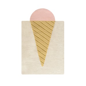 셀레티MAI 러그 아이스크림  100 x 155 Creme - Mustard - Pink